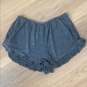 Brandy Melville Charcoal Ruffle Athletic Shorts